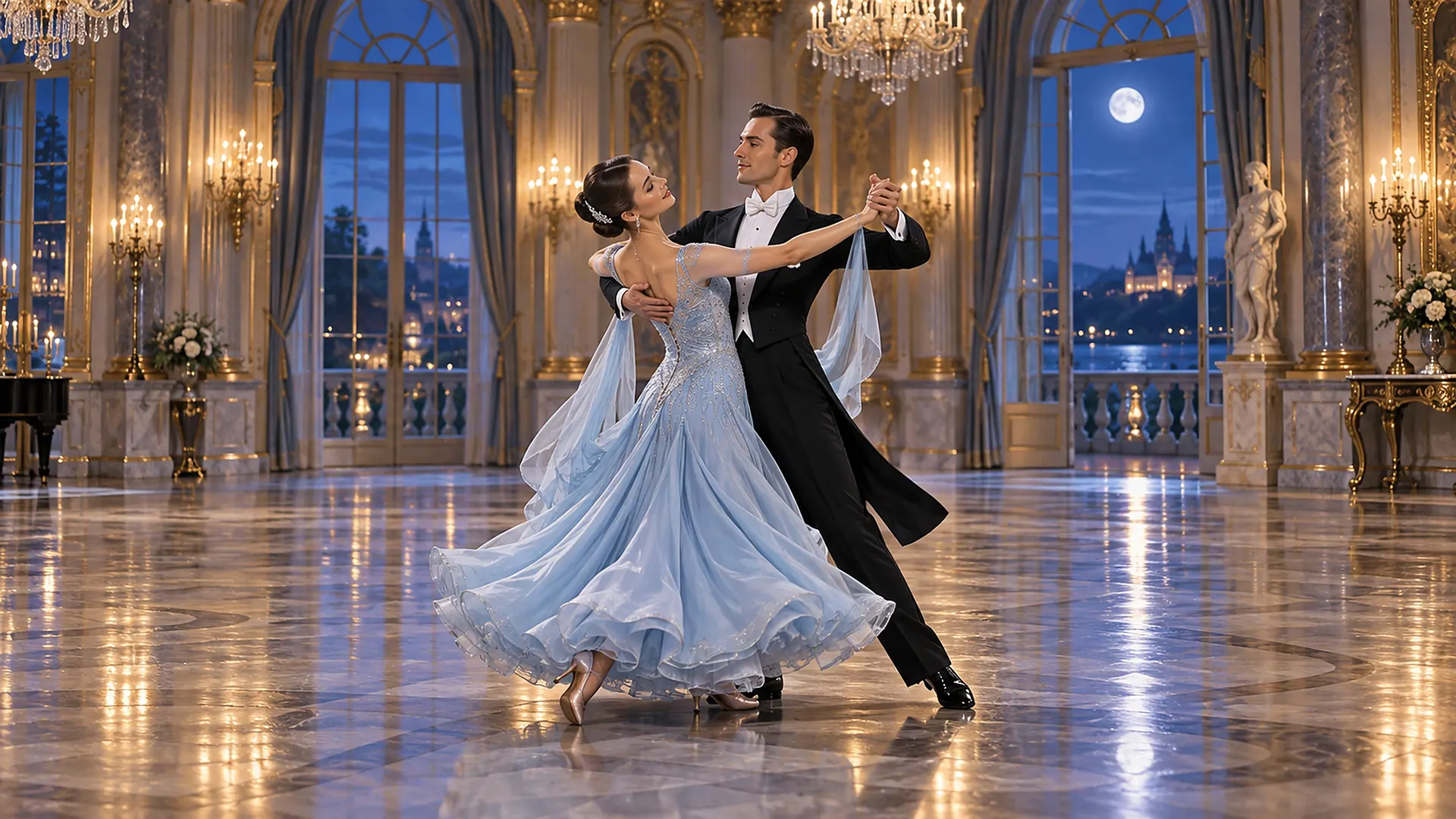 Ballroom Standard. AI-generated illustration